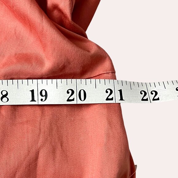 NWT Shirt Dress Eva Mendes NY&C Size XXL Coral Belted Button-Front Cotton Blend - Picture 13 of 16